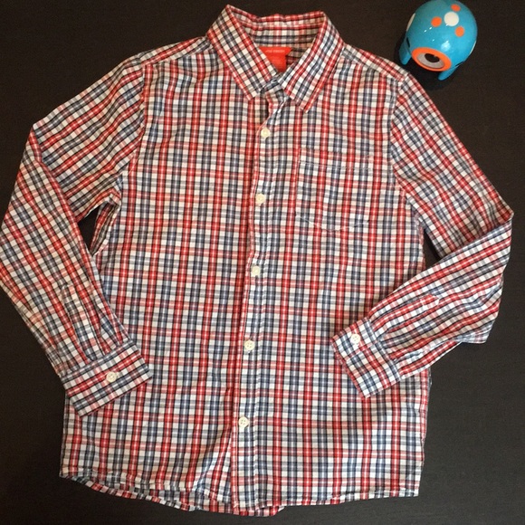 Joe Fresh Other - Plaid Red, White, & Blue Button Down (10-12)